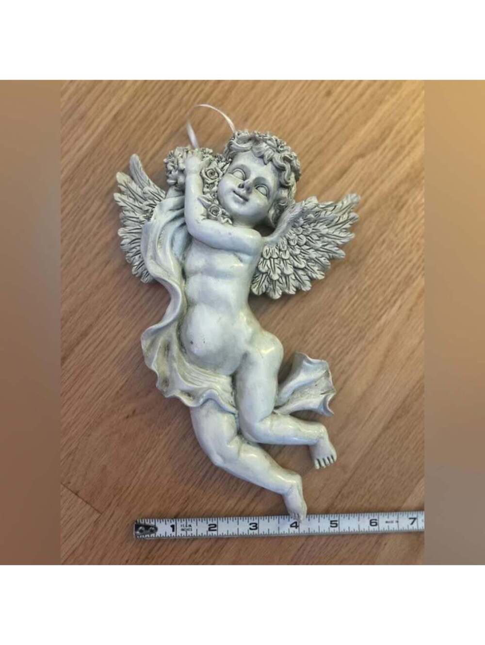 Vintage Cherub Angel Wall Hanging – Floral Baroque Décor